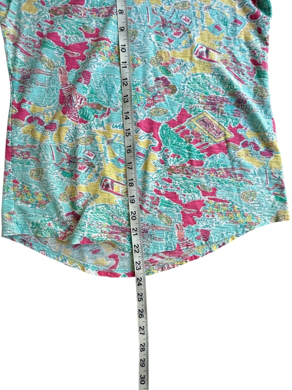 Lilly‎ Pulitzer “In The Beginning” Printed V-Neck Long Sleeve Top – Size Medium - Picture 6 of 12